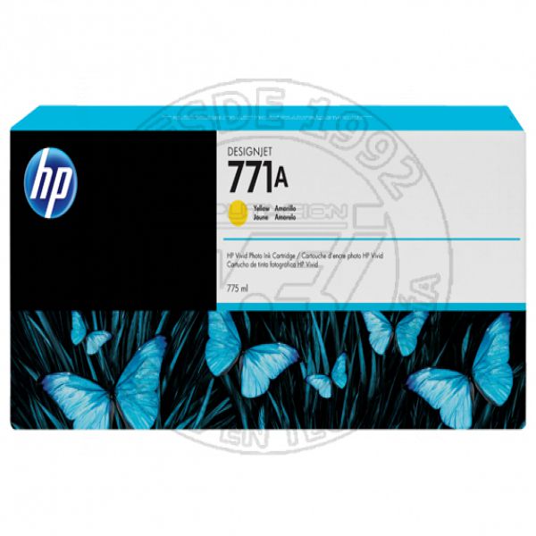 Cartucho de Tinta HP 771A Color Amarillo, 775 Ml (B6Y18A)