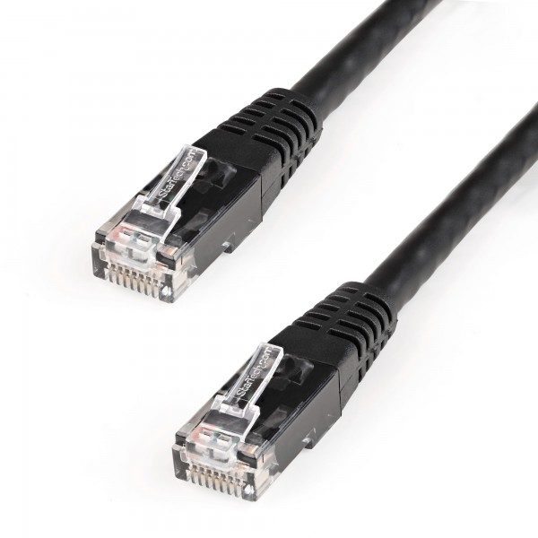 10 Ft Black Molded Category 6 Patch Cable - Etl Verified 3.05m Negro C (C6PATCH10BK)