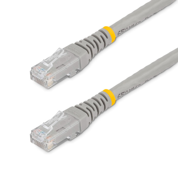 Cable de Red Cat6 de 3 Pies  Cat 6 Gigabit Ethernet, 650Mhz, 100W, Poe Rj45, Utp Cable Gris (C6PATCH3GR)