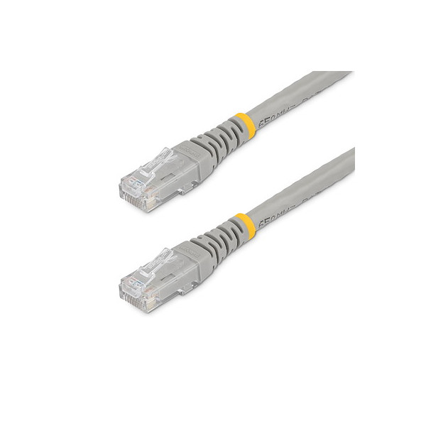 Cable de Red Cat6 de 3 Pies  Cat 6 Gigabit Ethernet, 650Mhz, 100W, Poe Rj45, Utp Cable Gris (C6PATCH3GR)
