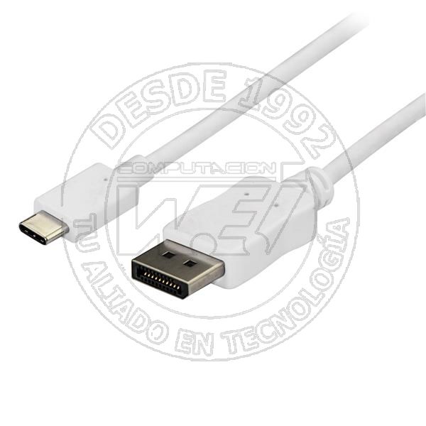 Cable Adaptador de 1M USB-C A Displayport 4K 60Hz - Blanco - Cable USB