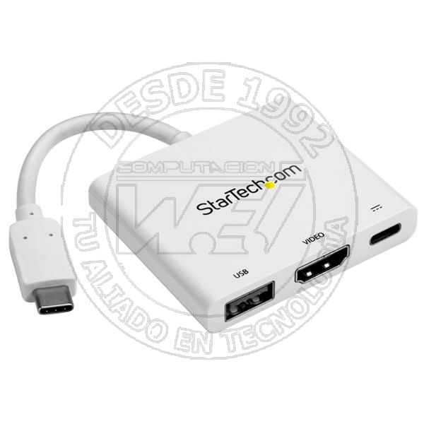 Adaptador Multifuncion USB-C A Hdmi 4K  Replicador de Puertos con Ent (CDP2HDUACPW)