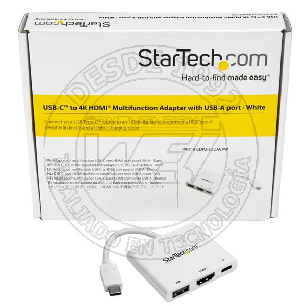 Adaptador Multifuncion USB-C A Hdmi 4K  Replicador de Puertos con Ent (CDP2HDUACPW)