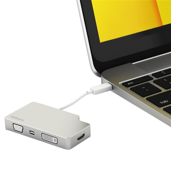 Adaptador de Audio y Video Para Viajes: 4 En 1  Conversor USB-C A Vga (CDPVGDVHDMDP)