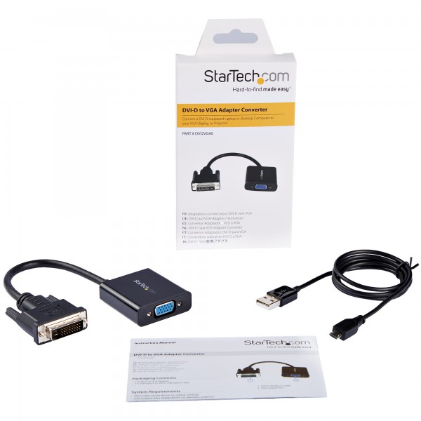 Adaptador Conversor Convertidor Activo de Video Dvid A Vga  Cable  (DVI2VGAE)