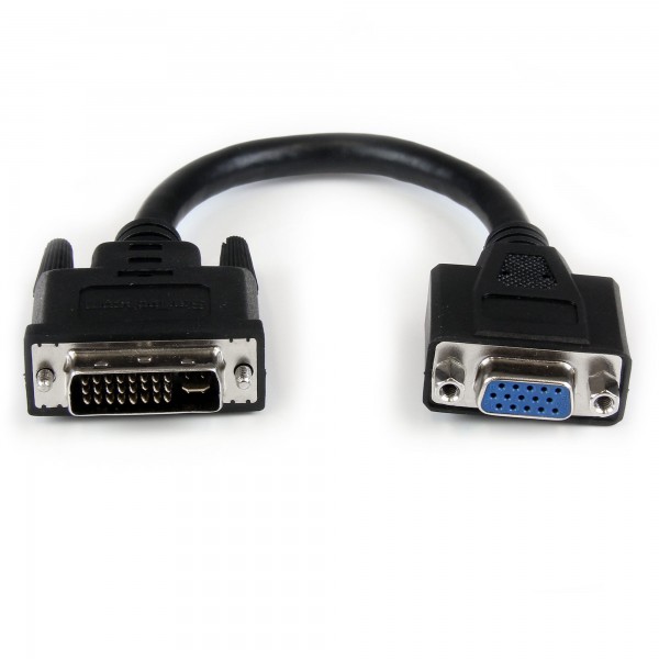 Adaptador Conversor de 20 cm Dvi-I A Vga - Dvi-I Macho - Hd15 Hembra - (DVIVGAMF8IN)