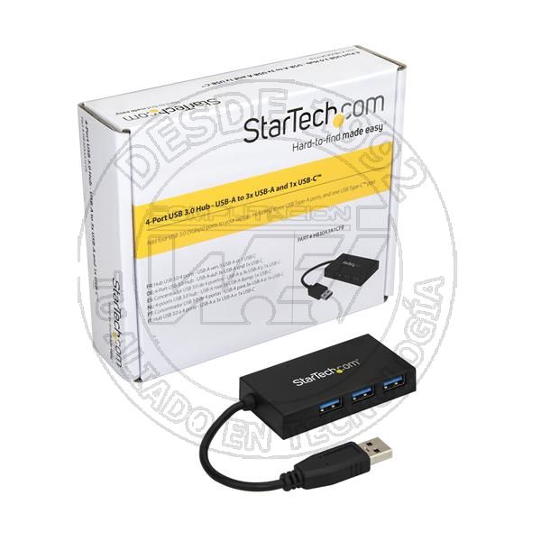Ladron Hub Usb 3.0 de 4 Puertos, concentrador de 3 Puertos Usb A y 1 (HB30A3A1CFB)