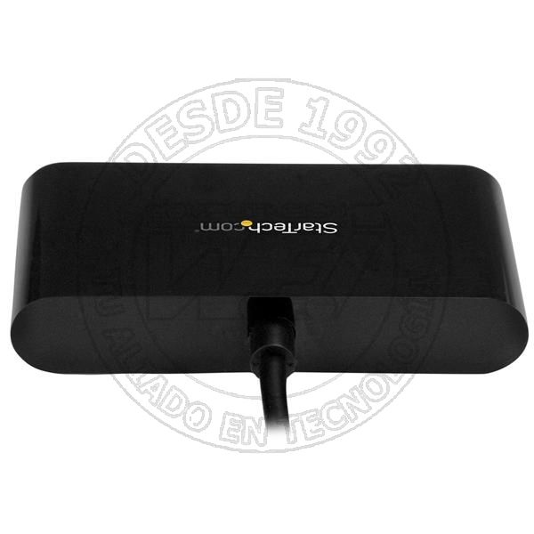 Hub Usb-C Startech 4 Puertos Usb-A 3.0 Alimentado Por El Bus Color Negro (HB30C4AB)