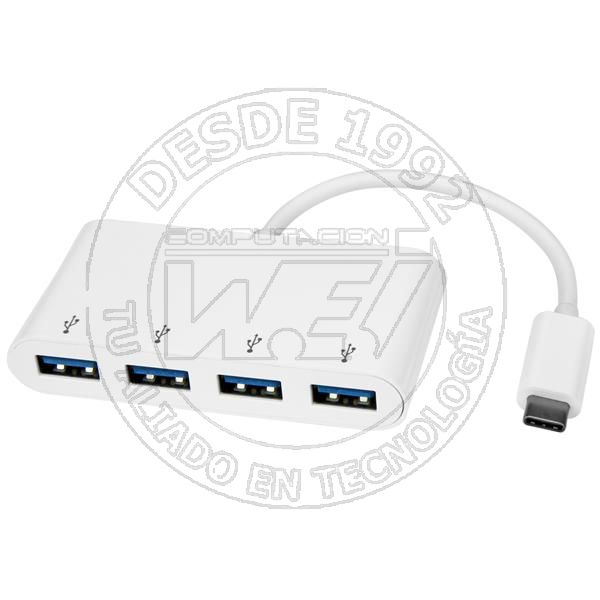 Hub Concentrador Usb 3.0 de 4 Puertos   Ladron Usb C A 4X Usb A   Alim (HB30C4ABW)