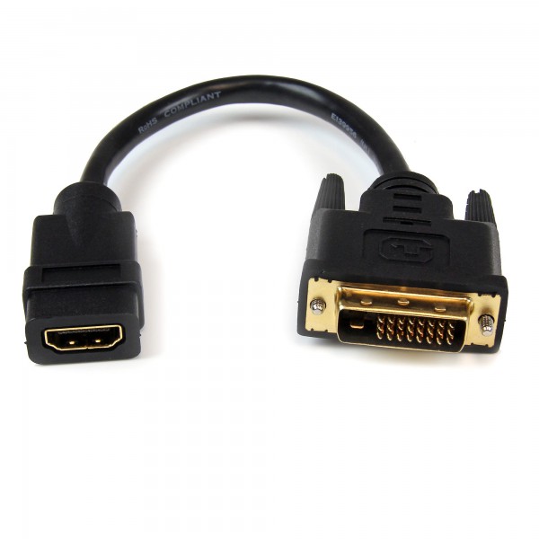 Adaptador de 20  cm Hdmi A Dvi  Dvid Macho  Hdmi Hembra  Cable conve