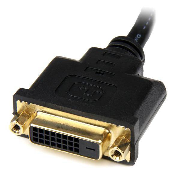 Adaptador de 20  cm Hdmi A Dvi  Dvid Hembra  Hdmi Macho  Cable conve (HDDVIMF8IN)
