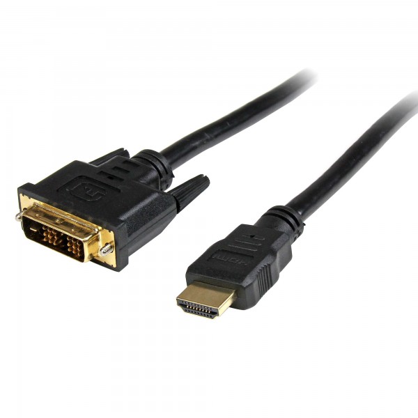 Cable Hdmi A Dvi 3M  Dvid Macho  Hdmi Macho  Adaptador  Negro (HDDVIMM3M)
