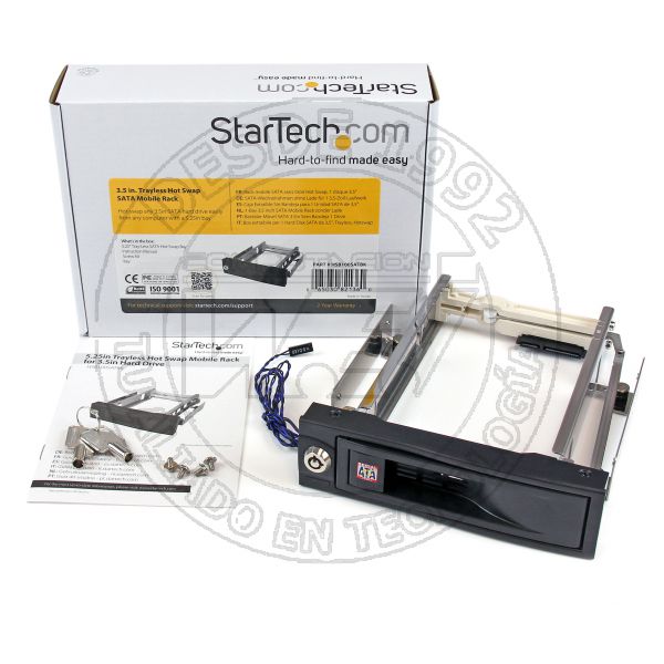 Rack Movil Aluminio Para Disco Duro Hdd Sata De 3,5 Pulgadas Sin Band (HSB100SATBK)