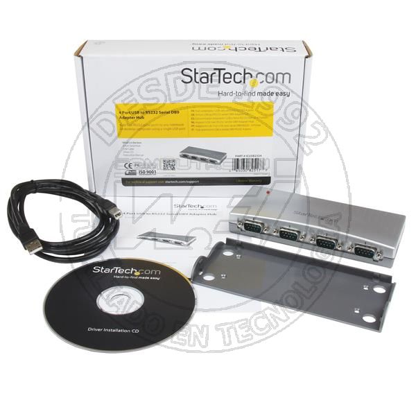 Hub Concentrador Usb A 4 Puertos Serie Rs232   Ladron Serie Db9   Adap (ICUSB2324)