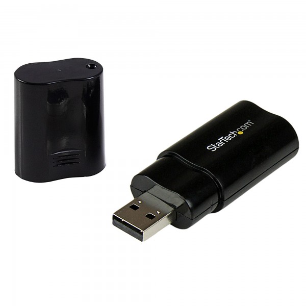 Tarjeta de Sonido Estereo Usb Externa Adaptador Conversor   Negro