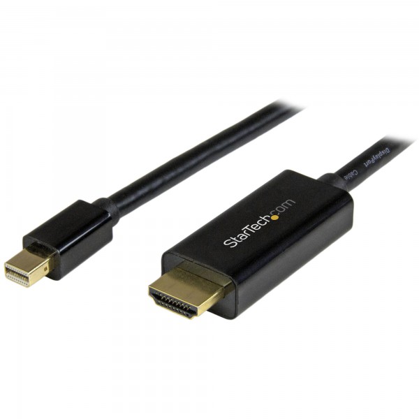 Cable Conversor Mini Displayport A Hdmi De 1m  Color Negro  Ultra Hd (MDP2HDMM1MB)