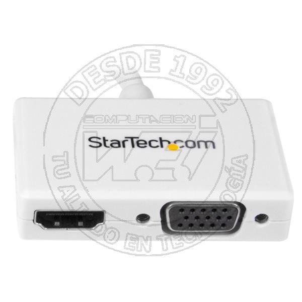 Adaptador Mini Dp de Audiovideo Para Viajes  Conversor Mini Displayp (MDP2HDVGAW)