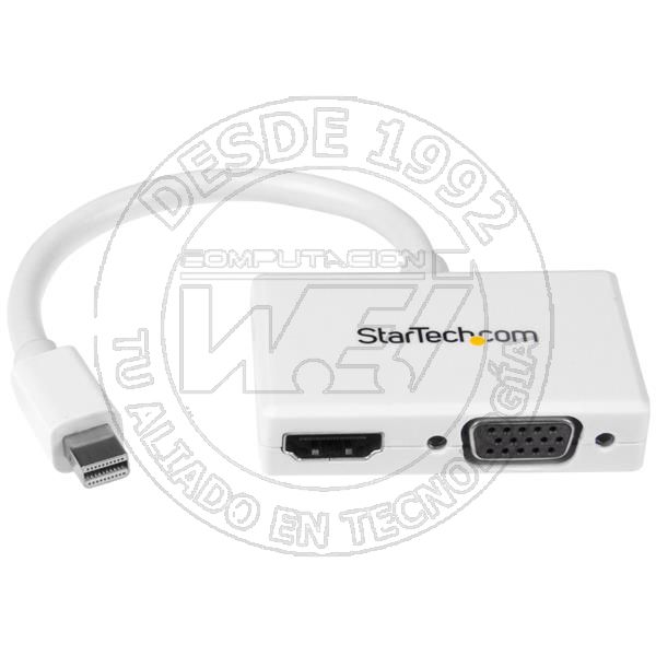 Adaptador Mini Dp de Audiovideo Para Viajes  Conversor Mini Displayp (MDP2HDVGAW)