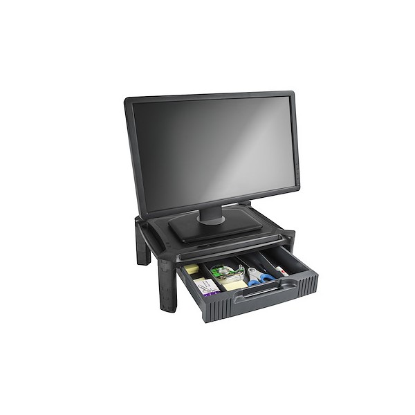 Base con Cajon Para Monitor - de Altura Ajustable con Columnas Apilabl (MONSTADJDL)
