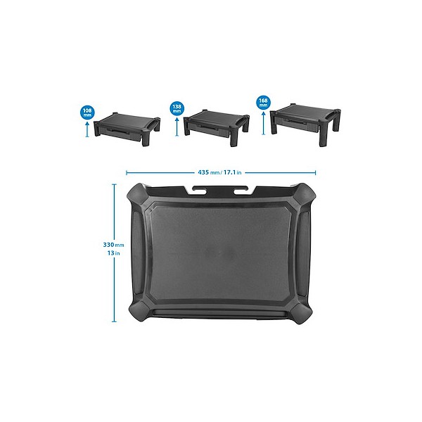Base con Cajon Para Monitor - de Altura Ajustable con Columnas Apilabl (MONSTADJDL)