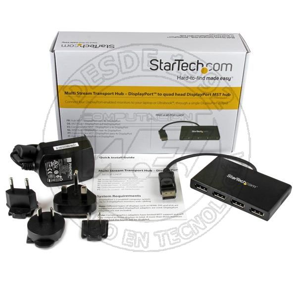 Splitter Multiplicador Dp A 4 Puertos Displayport  Hub Mst (MSTDP124DP)