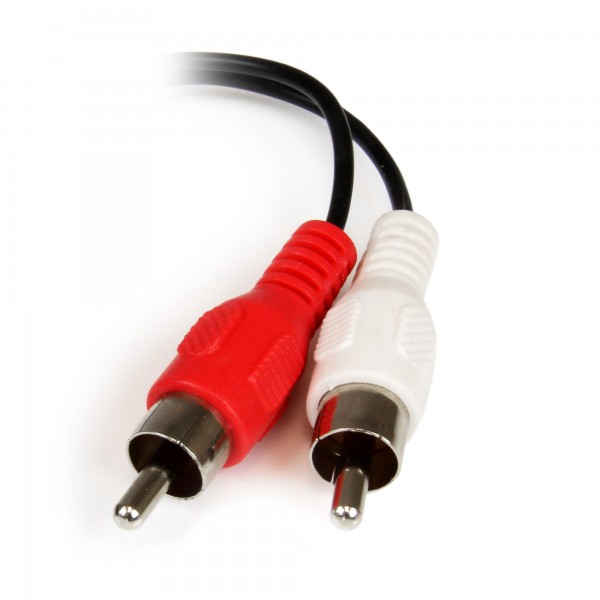 Cable Adaptador de 15 cm de Audio Estereo Mini Jack de 3,5Mm Hembra A 2 (MUFMRCA)