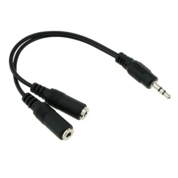 Adaptador Divisor de Auriculares Minijack 3,5Mm 3 Pines Macho A 2X Mi (MUY1MFFS)