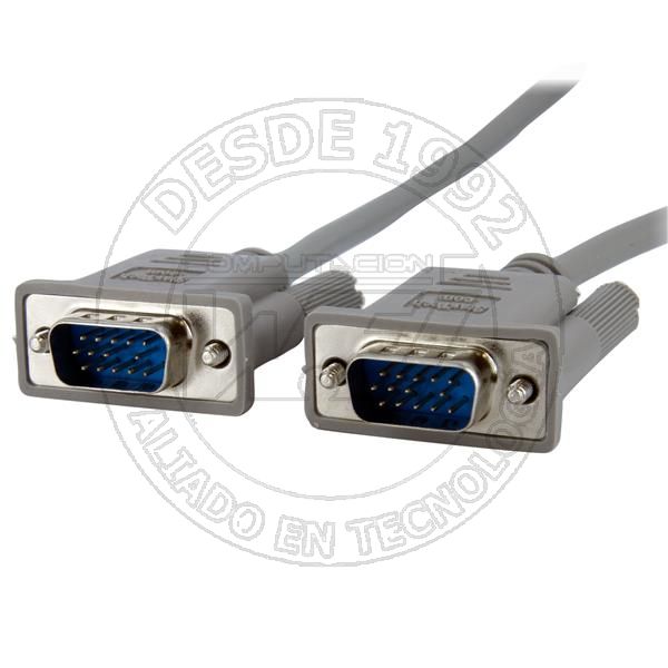 Cable De Video 1,8m Para Monitor Vga - Hd15 Macho A Macho - Gris (MXT101MM)