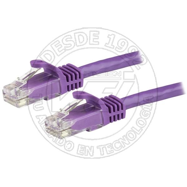 Cable De Red De 1m Purpura Cat6 Utp Ethernet Gigabit Rj45 Sin Enganche