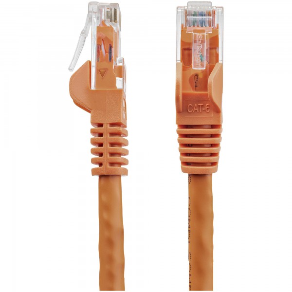 Cable De Red Ethernet Cat6 Snagless De 3m Naranja - Cable Patch Rj45 U (N6PATC3MOR)