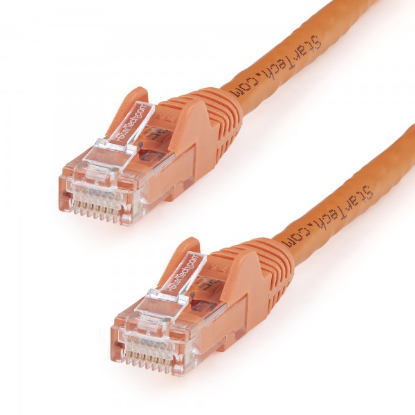 Cable De Red Ethernet Cat6 Snagless De 3m Naranja - Cable Patch Rj45 U (N6PATC3MOR)