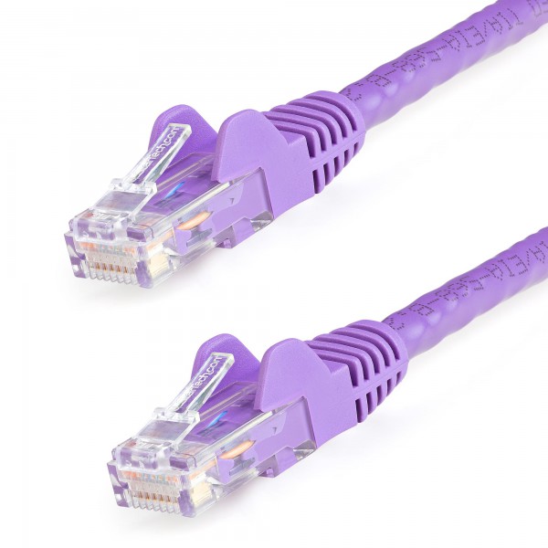 Cable De Red De 0,5m Purpura Cat6 Utp Ethernet Gigabit Rj45 Sin Enganc