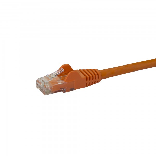 Cable de Red de 15  cm Naranja Cat6 Utp Ethernet Gigabit Rj45 Sin Enganches (N6PATCH6INOR)