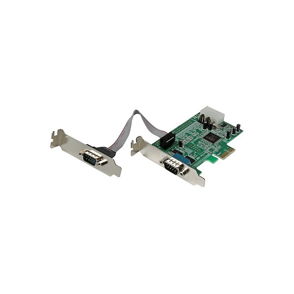Tarjeta Adaptadora Pci Express De 2 Puertos Serie De Perfil Bajo Rs232