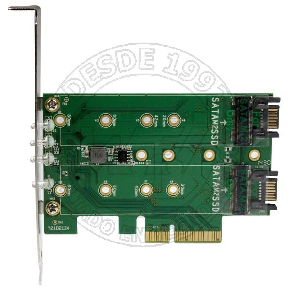 Tarjeta Adaptadora Pci Express 3.0 de 3 Puertos M.2 Para Ssd   1X Nvme (PEXM2SAT32N1)