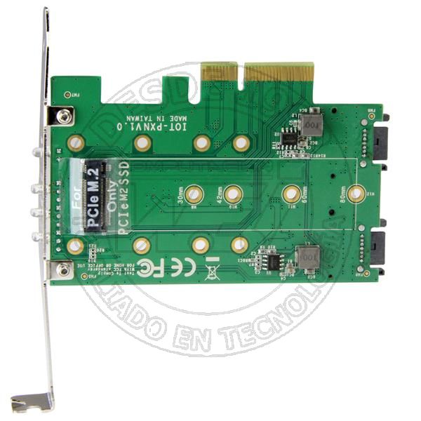 Tarjeta Adaptadora Pci Express 3.0 de 3 Puertos M.2 Para Ssd   1X Nvme (PEXM2SAT32N1)