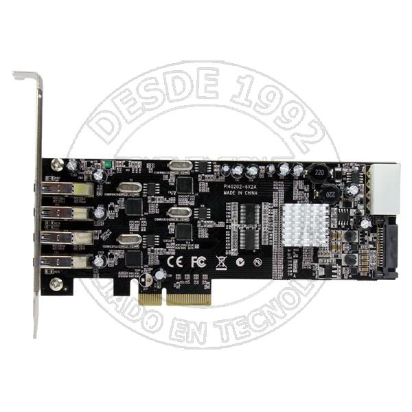 Adaptador Tarjeta Pci Express Pci-E 4 Puertos Usb 3.0 Uasp 2 Canales D (PEXUSB3S44V)