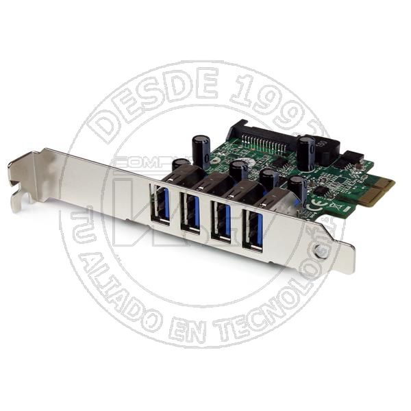 Tarjeta Adaptador Pci Express Pci E Usb 3.0 Con Uasp de 4 Puertos   Al (PEXUSB3S4V)