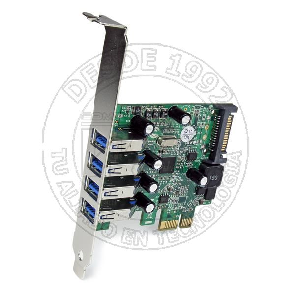 Tarjeta Adaptador Pci Express Pci E Usb 3.0 Con Uasp de 4 Puertos   Al (PEXUSB3S4V)