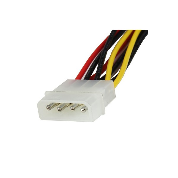 Adaptador Cable 30 cm Divisor Molex 4 Pines Lp4 A Doble Sata En Angulo (PYO2LP4LSATR)