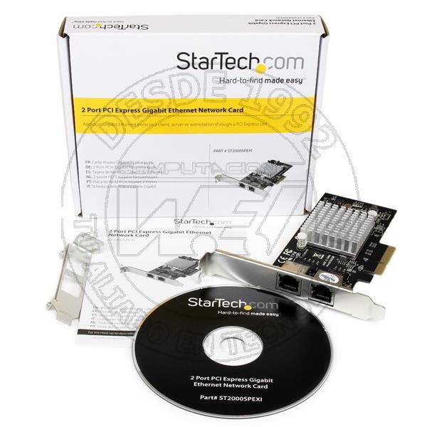 Tarjeta Adaptador de Red Pci Express Pci E Gigabit Ethernet Con 2 Puer (ST2000SPEXI)