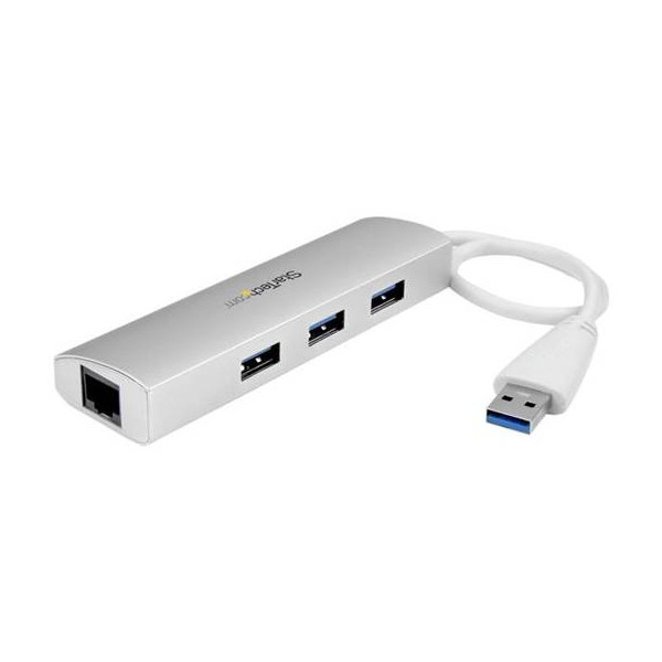 Hub Concentrador De 3 Puertos Usb 3.0 Con Adaptador De Red Ethernet Gi (ST3300G3UA)
