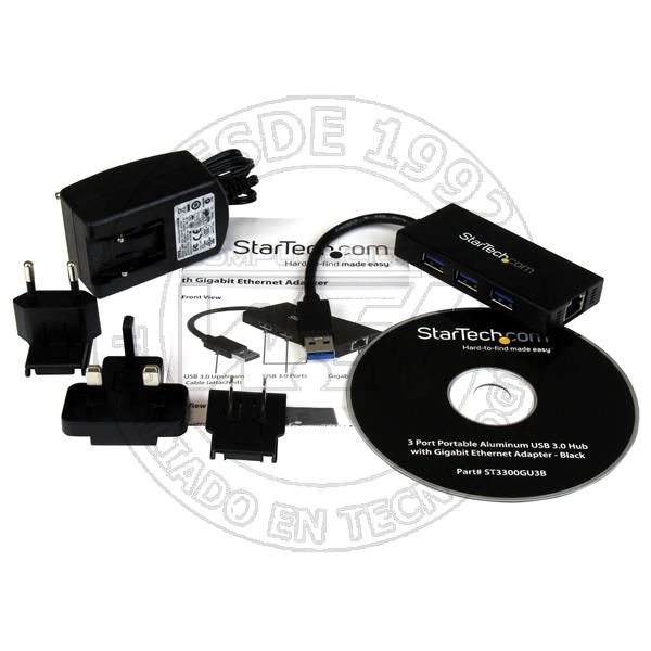 Hub Usb 3.0 de Aluminio Con Cable   Concentrador de 3 Puertos Usb Con (ST3300GU3B)