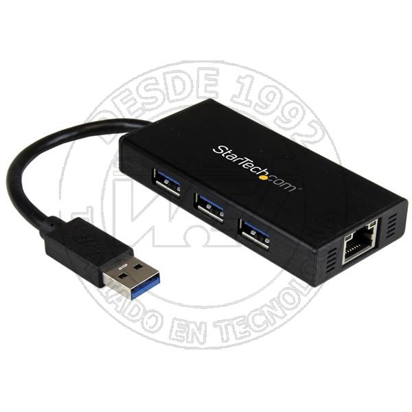 Hub Usb 3.0 de Aluminio Con Cable   Concentrador de 3 Puertos Usb Con (ST3300GU3B)