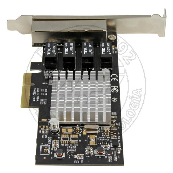 Tarjeta De Red Pci Express Ethernet Gigabit Con 4 Puertos Rj45 Chipset (ST4000SPEXI)