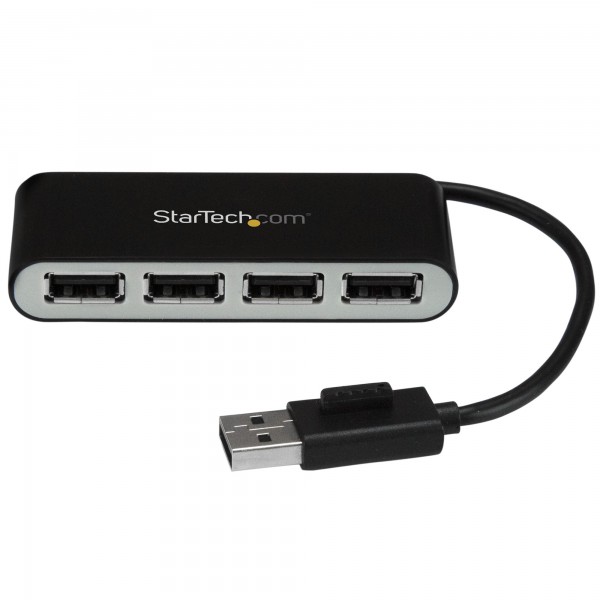 Concentrador Ladron USB 2.0 de 4 Puertos con Cable Integrado - Hub Por