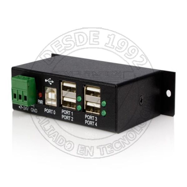 Adaptador Concentrador Hub Ladron Usb 2.0 4 Puertos Reforzado Industri (ST4200USBM)