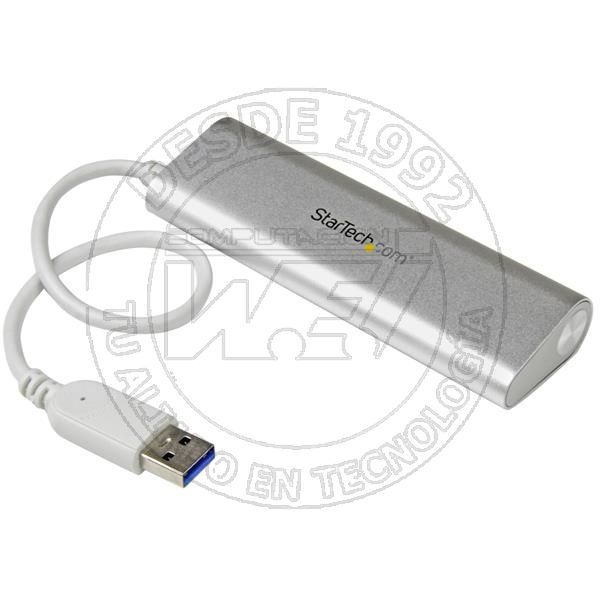 Concentrador Portátil USB 3.0 de 4 Puertos - Hub con Cable Incorporado (ST43004UA)
