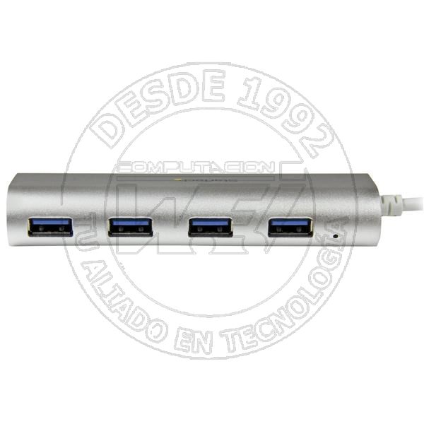 Concentrador Portátil USB 3.0 de 4 Puertos - Hub con Cable Incorporado (ST43004UA)