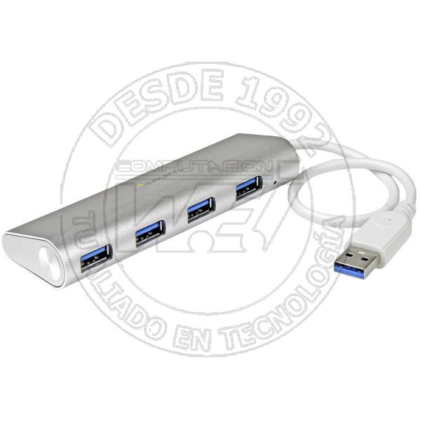 Concentrador Portátil USB 3.0 de 4 Puertos - Hub con Cable Incorporado (ST43004UA)